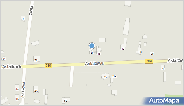 Woźniki, Asfaltowa, 48, mapa Woźniki