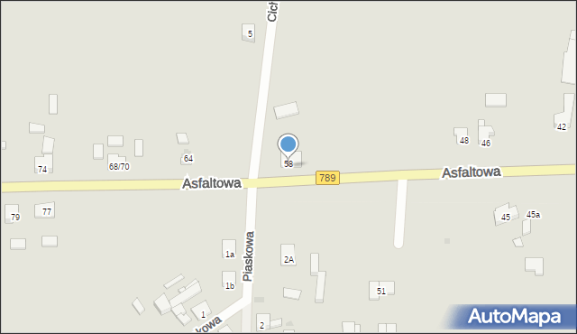 Woźniki, Asfaltowa, 58, mapa Woźniki