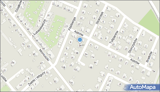 Zabrze, Astrów, 3A, mapa Zabrza