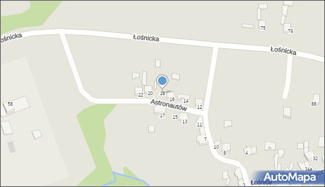 Zawiercie, Astronautów, 18, mapa Zawiercie