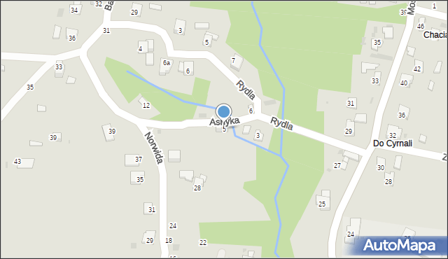 Żywiec, Asnyka Adama, 5, mapa Żywiec