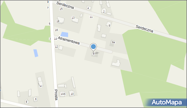 Aleksandrówka, Atramentowa, 4, mapa Aleksandrówka