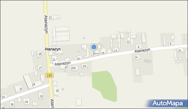 Atanazyn, Atanazyn, 17, mapa Atanazyn