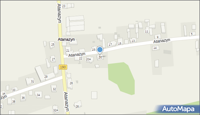 Atanazyn, Atanazyn, 20, mapa Atanazyn