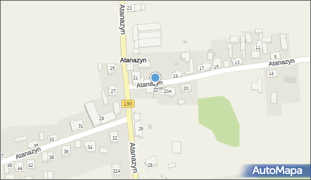 Atanazyn, Atanazyn, 22, mapa Atanazyn