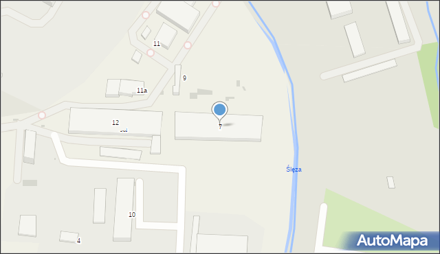 Bielany Wrocławskie, Atramentowa, 7, mapa Bielany Wrocławskie
