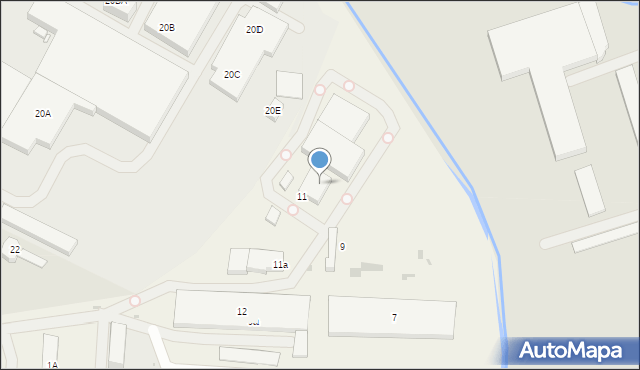 Bielany Wrocławskie, Atramentowa, 9, mapa Bielany Wrocławskie