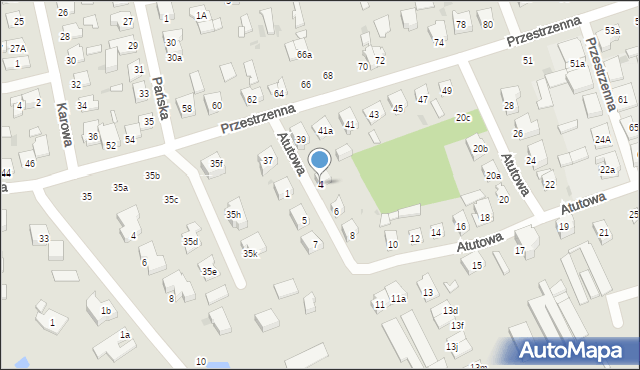 Łódź, Atutowa, 4, mapa Łodzi