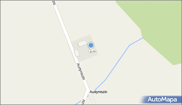 Audyniszki, Audyniszki, 6, mapa Audyniszki