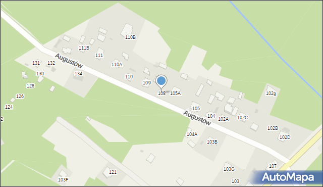 Augustów, Augustów, 108, mapa Augustów