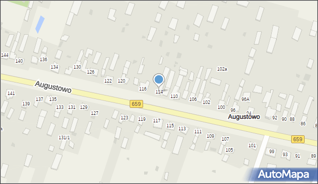 Augustowo, Augustowo, 114, mapa Augustowo