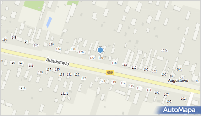 Augustowo, Augustowo, 120, mapa Augustowo