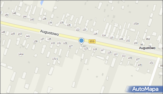 Augustowo, Augustowo, 125, mapa Augustowo