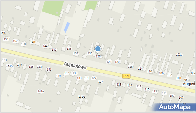 Augustowo, Augustowo, 126, mapa Augustowo