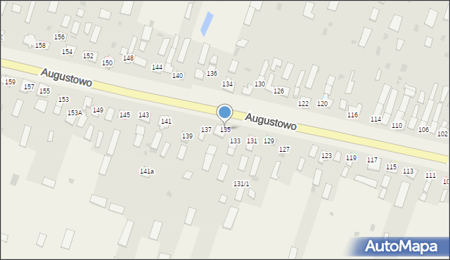 Augustowo, Augustowo, 135, mapa Augustowo