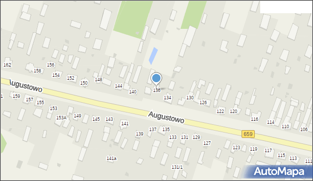 Augustowo, Augustowo, 136, mapa Augustowo