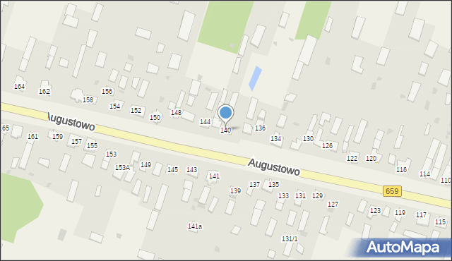 Augustowo, Augustowo, 140, mapa Augustowo