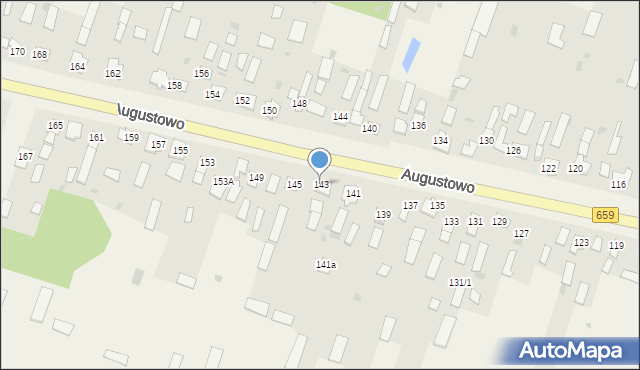 Augustowo, Augustowo, 143, mapa Augustowo