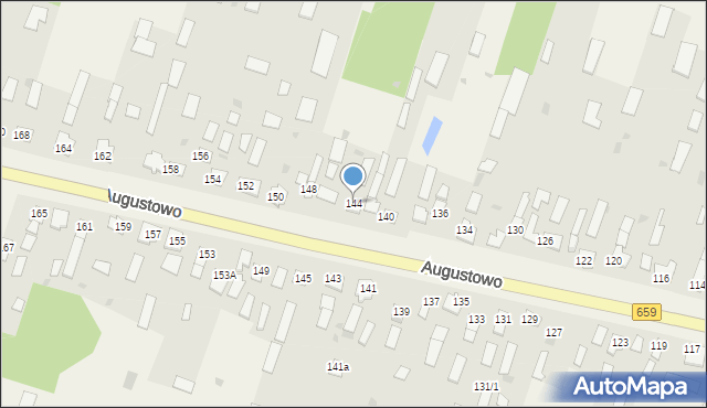 Augustowo, Augustowo, 144, mapa Augustowo