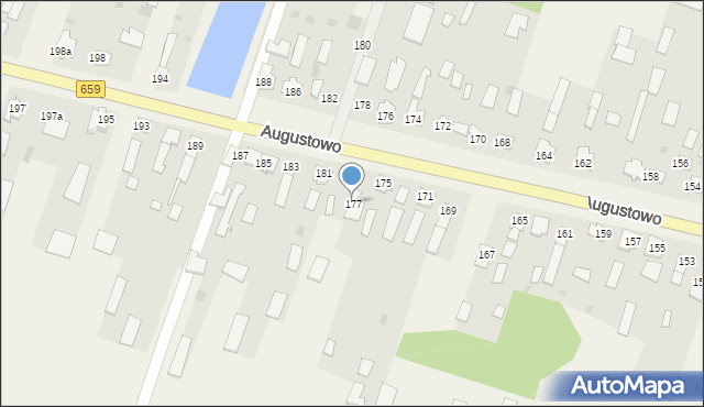 Augustowo, Augustowo, 177, mapa Augustowo