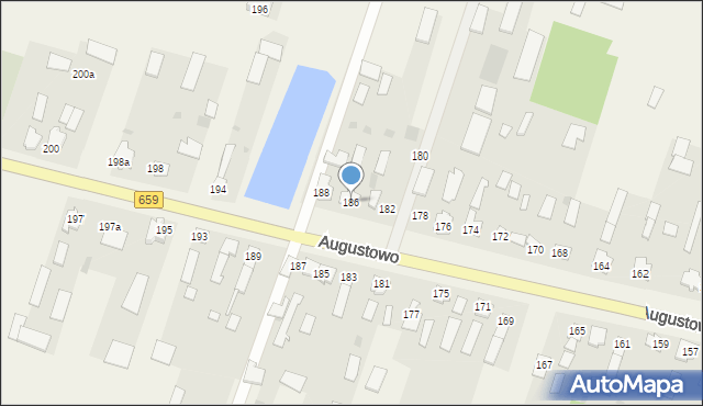 Augustowo, Augustowo, 186, mapa Augustowo