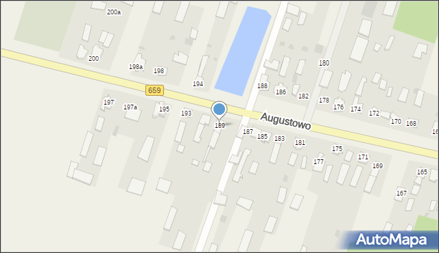 Augustowo, Augustowo, 189, mapa Augustowo