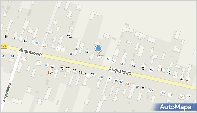 Augustowo, Augustowo, 62, mapa Augustowo