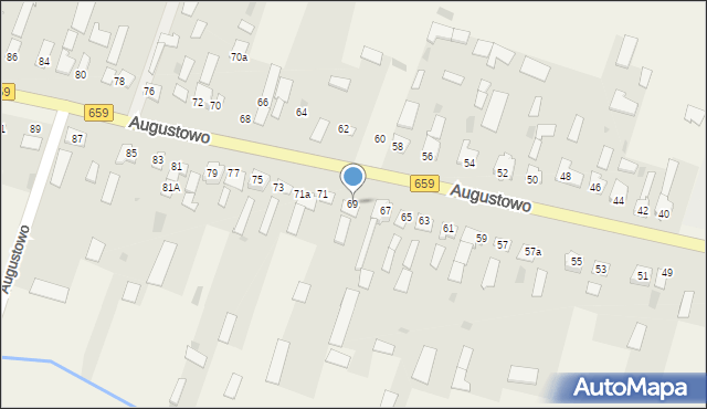 Augustowo, Augustowo, 69, mapa Augustowo