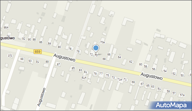 Augustowo, Augustowo, 70, mapa Augustowo