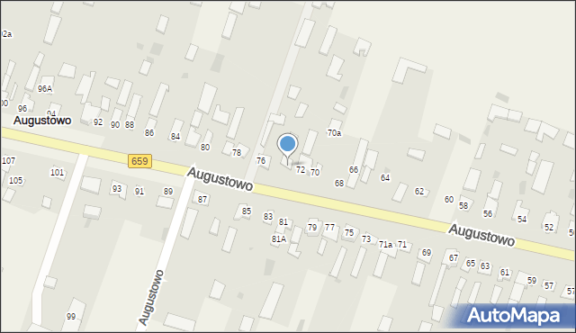 Augustowo, Augustowo, 74, mapa Augustowo