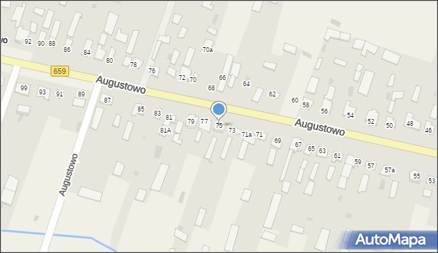 Augustowo, Augustowo, 75, mapa Augustowo