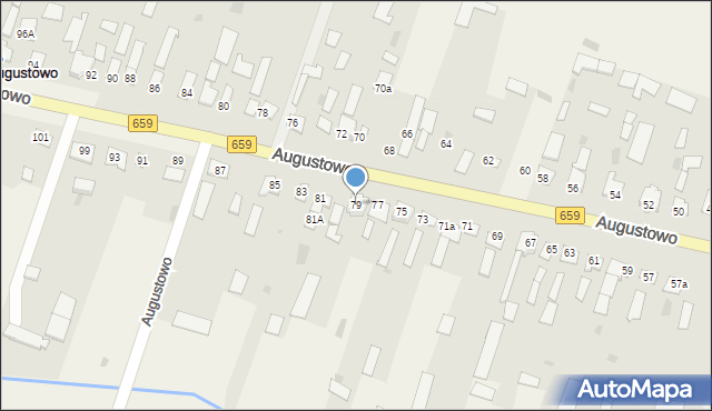 Augustowo, Augustowo, 79, mapa Augustowo