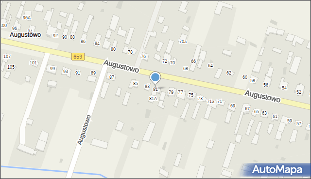 Augustowo, Augustowo, 81, mapa Augustowo