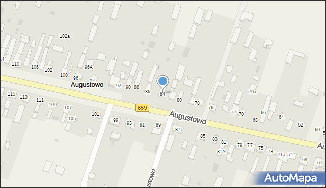 Augustowo, Augustowo, 84, mapa Augustowo