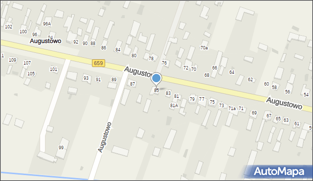 Augustowo, Augustowo, 85, mapa Augustowo