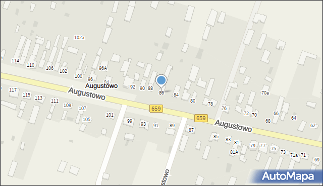 Augustowo, Augustowo, 86, mapa Augustowo
