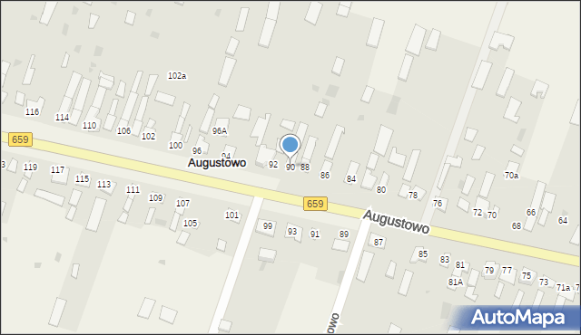 Augustowo, Augustowo, 90, mapa Augustowo