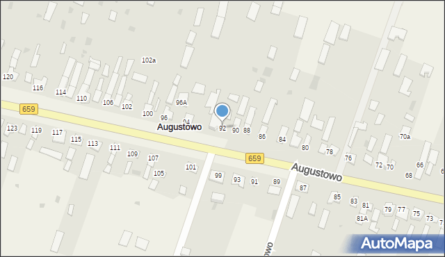 Augustowo, Augustowo, 92, mapa Augustowo