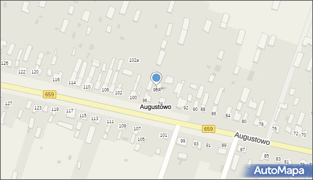 Augustowo, Augustowo, 96A, mapa Augustowo