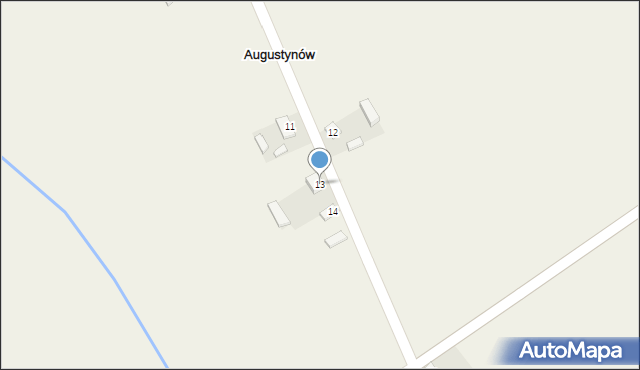 Augustynów, Augustynów, 13, mapa Augustynów
