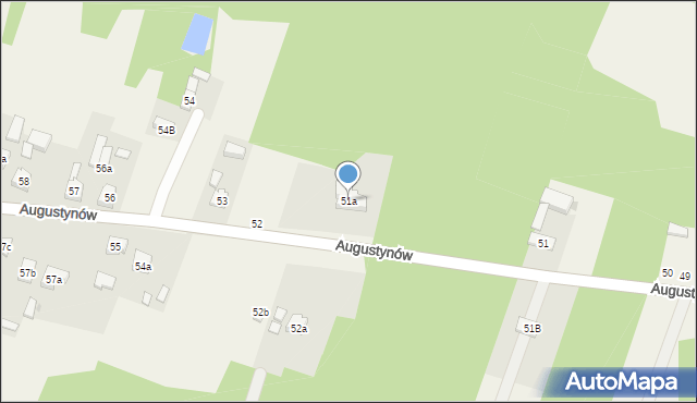 Augustynów, Augustynów, 51a, mapa Augustynów