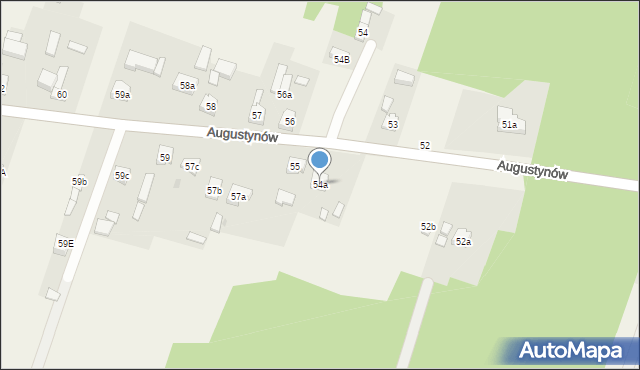 Augustynów, Augustynów, 54a, mapa Augustynów