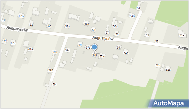 Augustynów, Augustynów, 57b, mapa Augustynów