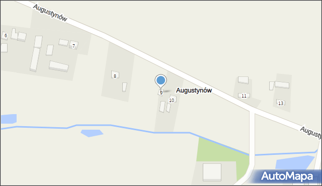 Augustynów, Augustynów, 9, mapa Augustynów