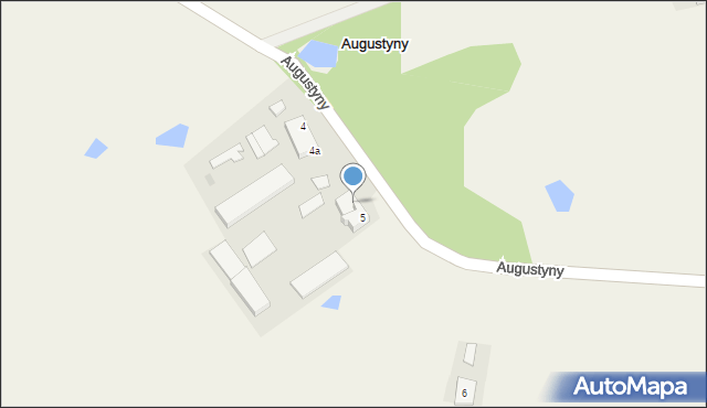 Augustyny, Augustyny, 5A, mapa Augustyny