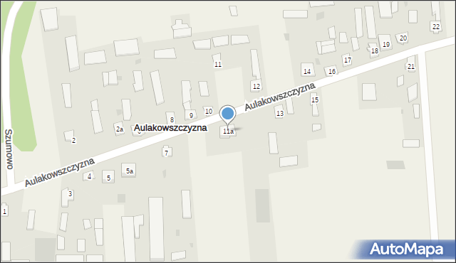 Aulakowszczyzna, Aulakowszczyzna, 11a, mapa Aulakowszczyzna