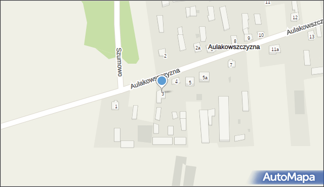 Aulakowszczyzna, Aulakowszczyzna, 3, mapa Aulakowszczyzna