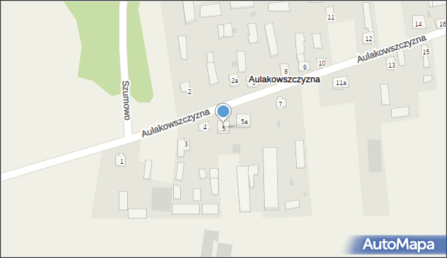 Aulakowszczyzna, Aulakowszczyzna, 5, mapa Aulakowszczyzna