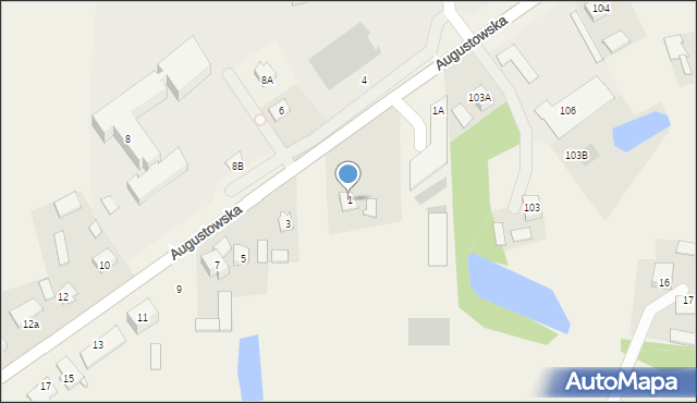 Bargłów Kościelny, Augustowska, 1, mapa Bargłów Kościelny
