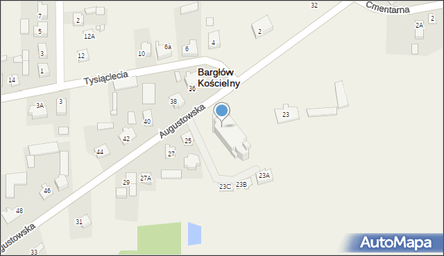 Bargłów Kościelny, Augustowska, 23, mapa Bargłów Kościelny